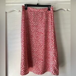 Red Polka Dot Midi Skirt